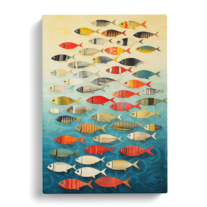 Fish Colour Field - No Frame Print, 76cm H x 50cm W x 3cm D