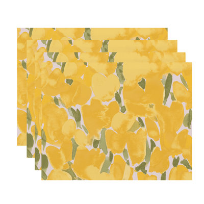 Polyester Floral Rectangle Placemat