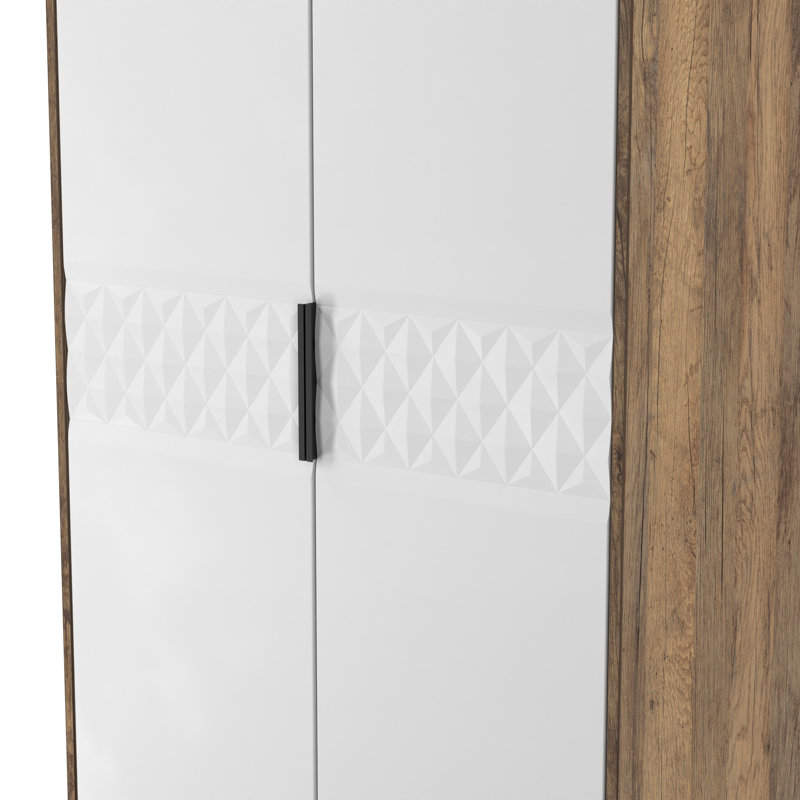 Bethanne 2 Drawer Double Wardrobe, White