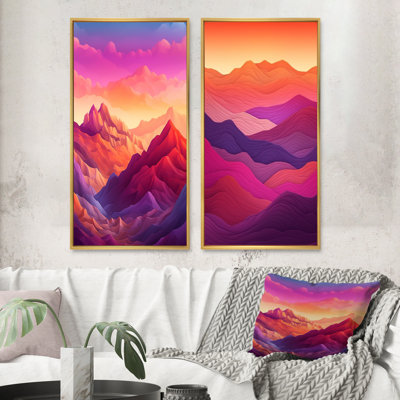 «Majestic Peaks», 2 pièces sur toile