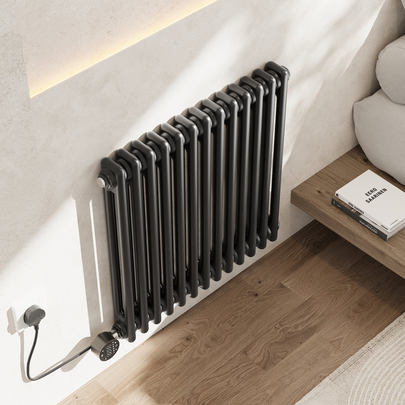 Vertical Standard Radiator, Smoke Grey, 60cm H x 60.5cm W x 12.8cm D