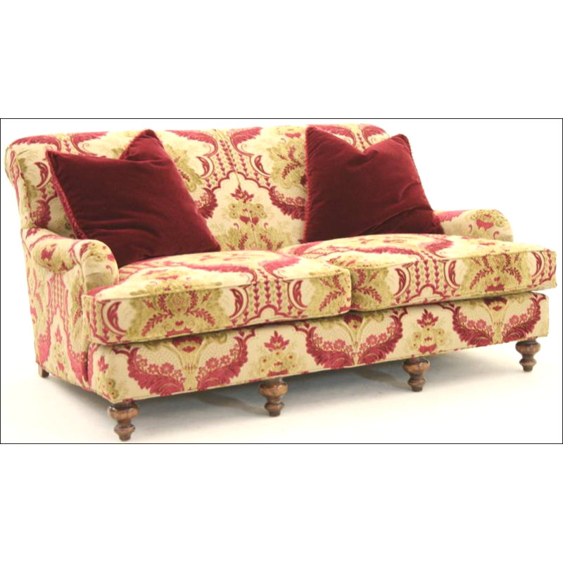 Leather Loveseat, Stedman Chocolate, Brushy Bayou