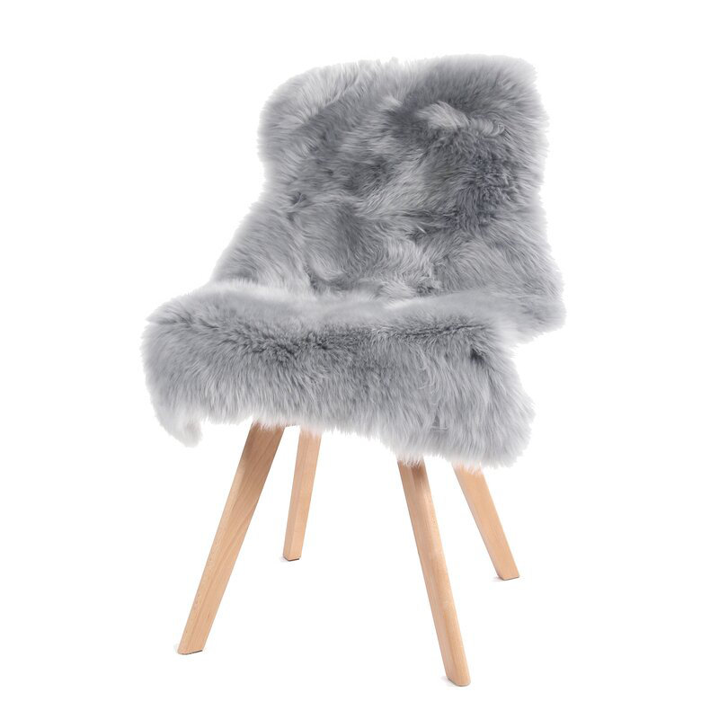 Tapis en peau de mouton Novelty Leam, Nouveauté 2 pi x 3 pi