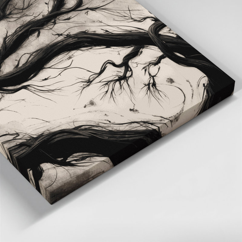 Halloween, branches torsadées, art mural beige, H 12 po x l 12 po