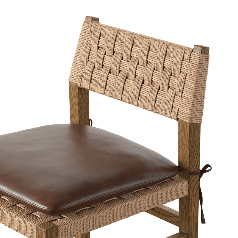 Hamlin Leather Dining Chair, Toasted Ash Solid