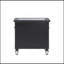Table de chevet miroir, noir et argent