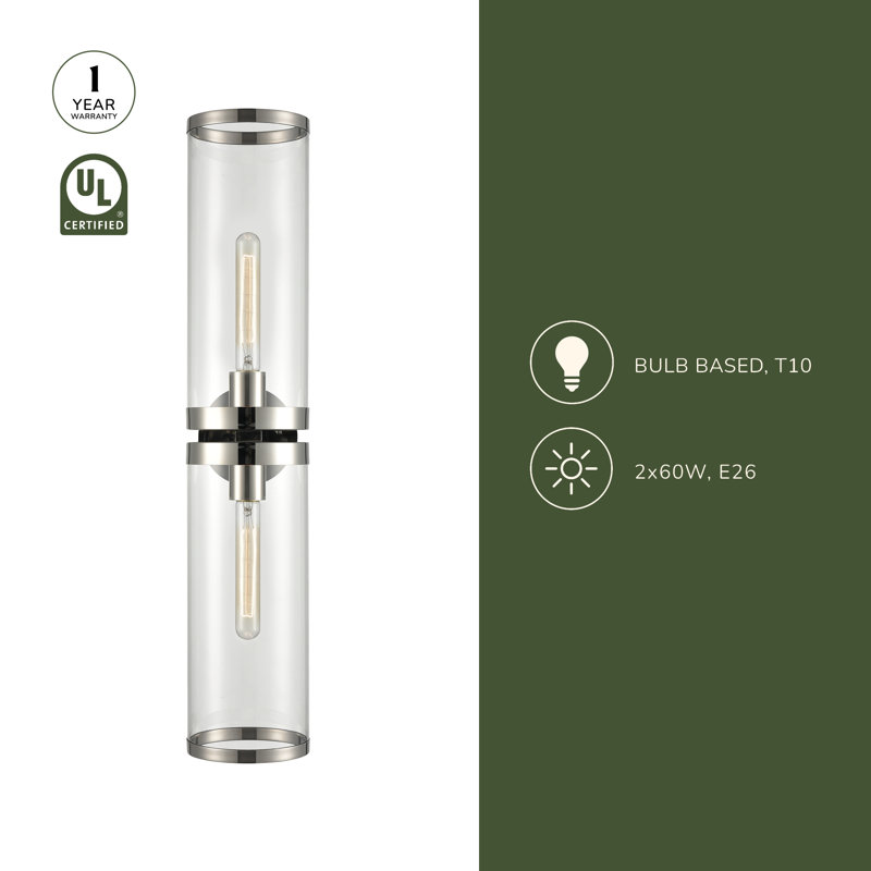 Revolve II 2 - Light Flush Mounted Sconce, Natural Brass