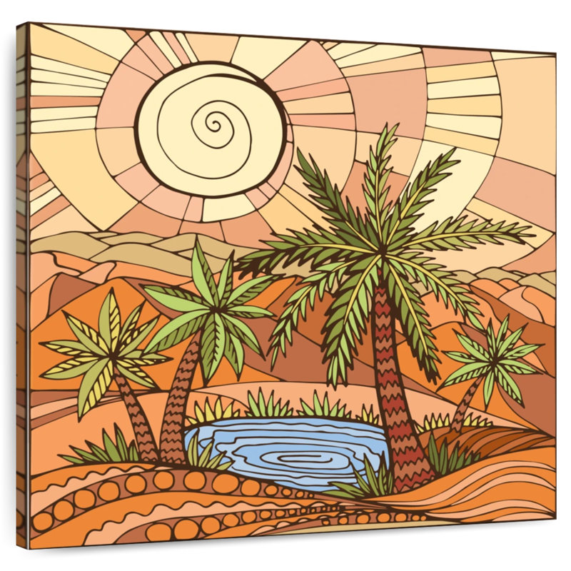 Oasis du désert, H 33 po x l 33 po
