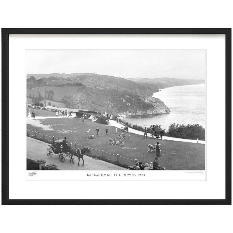 Babbacombe, The Downs 1924 - Single Picture Frame Print, 45cm H x 60cm W x 2.3cm D