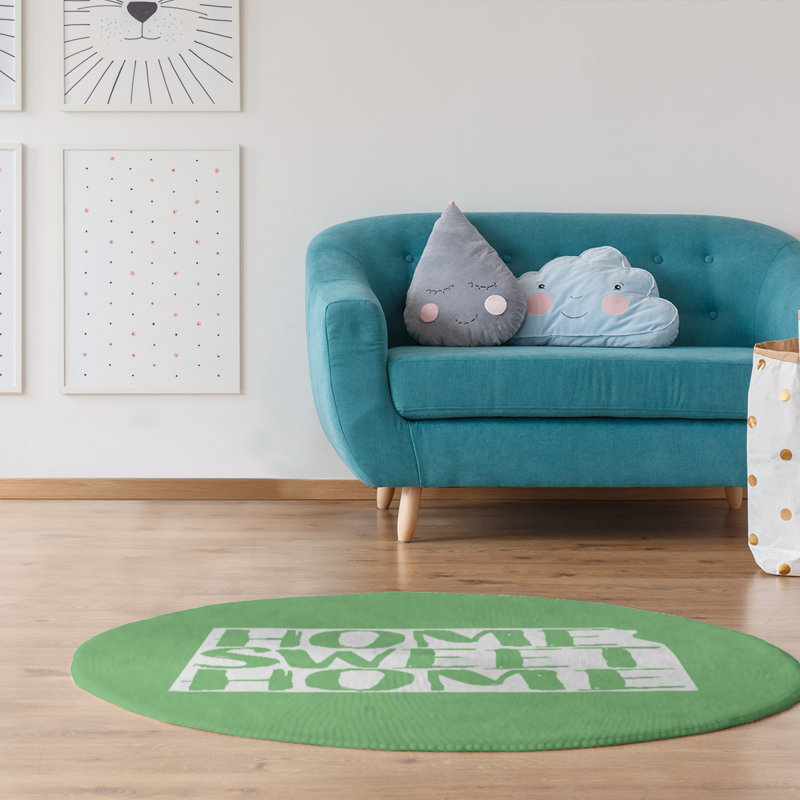 Chenille Indoor Rug, Round 5'