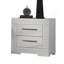 Gorgeous White 1Pc Nightstand High Gloss Finish Chrome Bar Handle Bedside Table Bedroom Furniture