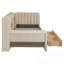 Lit de jour simple tapissier avec tiroirs, tablettes, armoires rabattables et table d'appoint-1622748080
