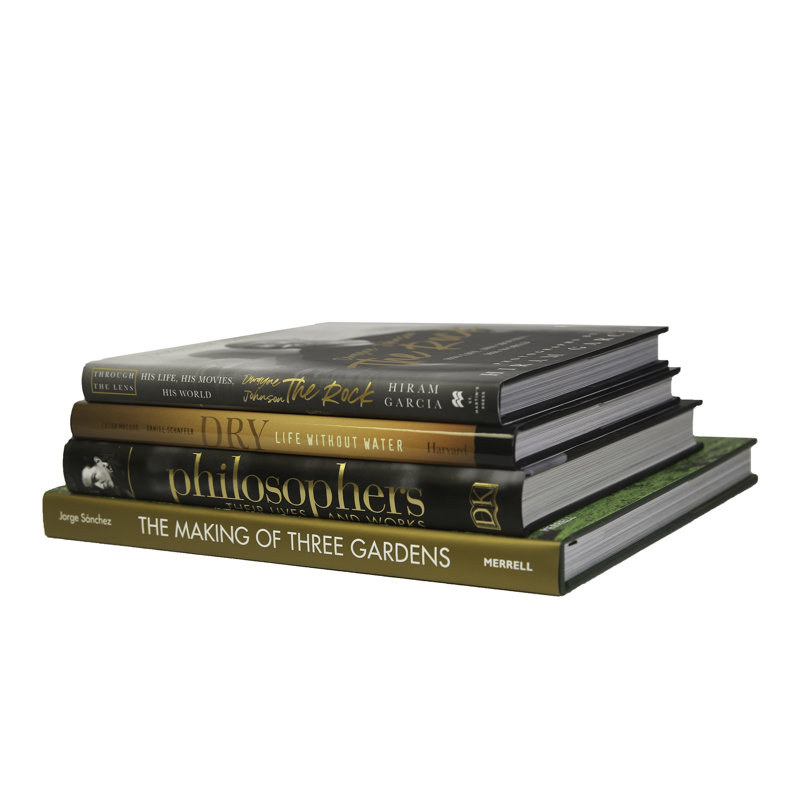 Decorative Books - Godiva Coffee Table Stack - 4 Black and Gold Books
