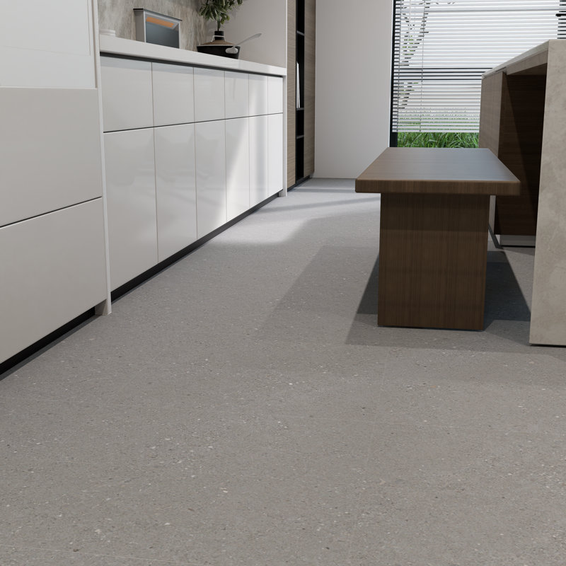 Andaz 12" x 24" Terrazzo Look Porcelain Floor & Wall Tile, Light Gray