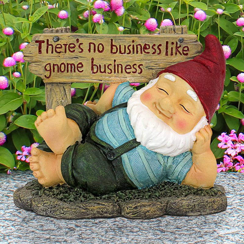Gnome Gnomes Weather Resistant UV Resistant Polyresin Garden Statue