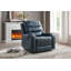Fauteuil inclinable manuel berçant en cuir de polyuréthane de 35,8 po Ambridge Crovetti-960088386