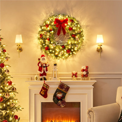 Heurlin Faux Pre-Lit Wreath