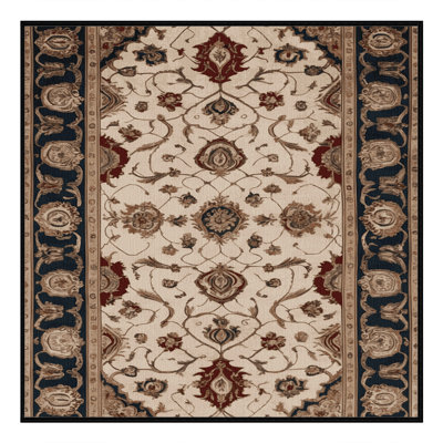 Tapis brun français lavable à la machine