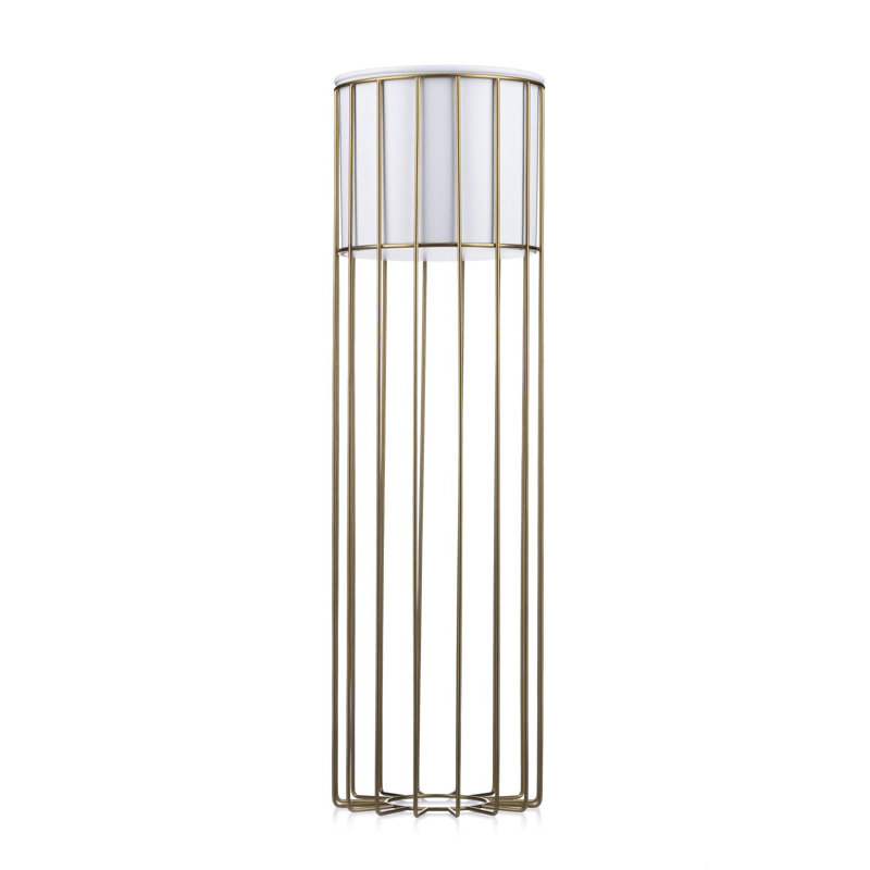 Aristes Plant Stand, White/Gold