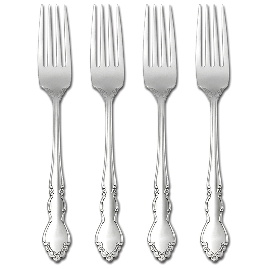 Oneida Dover Dining Dinner Forks, 18/10 Stainless Steel (Set of 4) Oneida