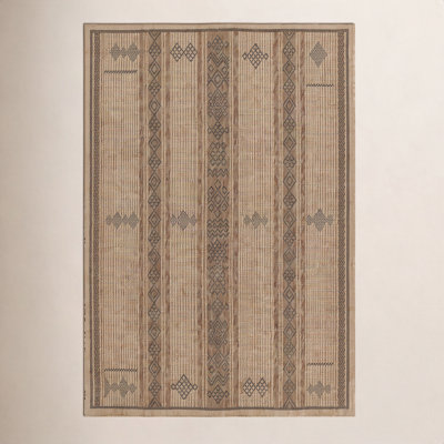 Ava Brown Beige Geometric Outdoor Rug