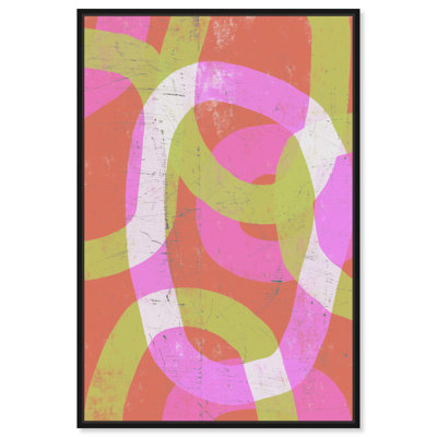 Art mural géométrique abstrait moderne "Lollipop Sunset" par Art Remedy