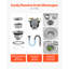 Lavabo de plancher en acier inoxydable 24,02 x 24,02 x 12,99 po avec support mural