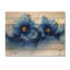 Blanc sur velours bleu jonquilles Bloom I - décoration murale en bois jonquilles - sur bois de pin naturel-57511034