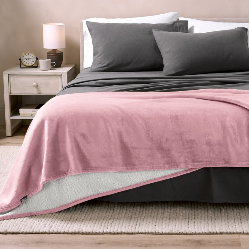 Couverture Sherpa, Très grand, Rose clair