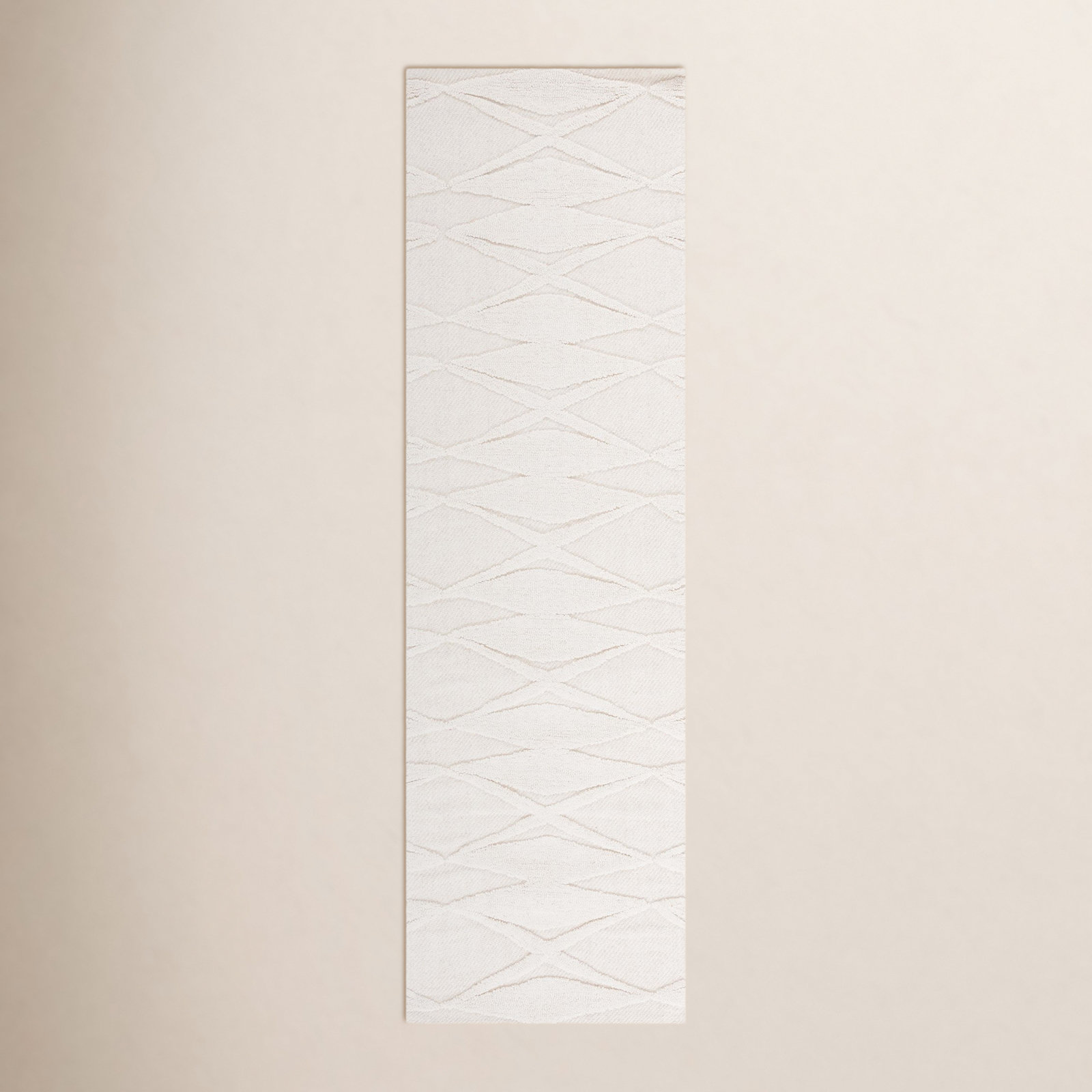 Elphia Ivory Hand-Tufted Wool Rug, Runner 2'3" x 8'