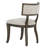 Marie Brown Upholstered Split-Back Dining Chairs with Curved Wood Frame-113397433