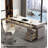 Modern Luxe Desk: Marble - Look Top & Functional Storage