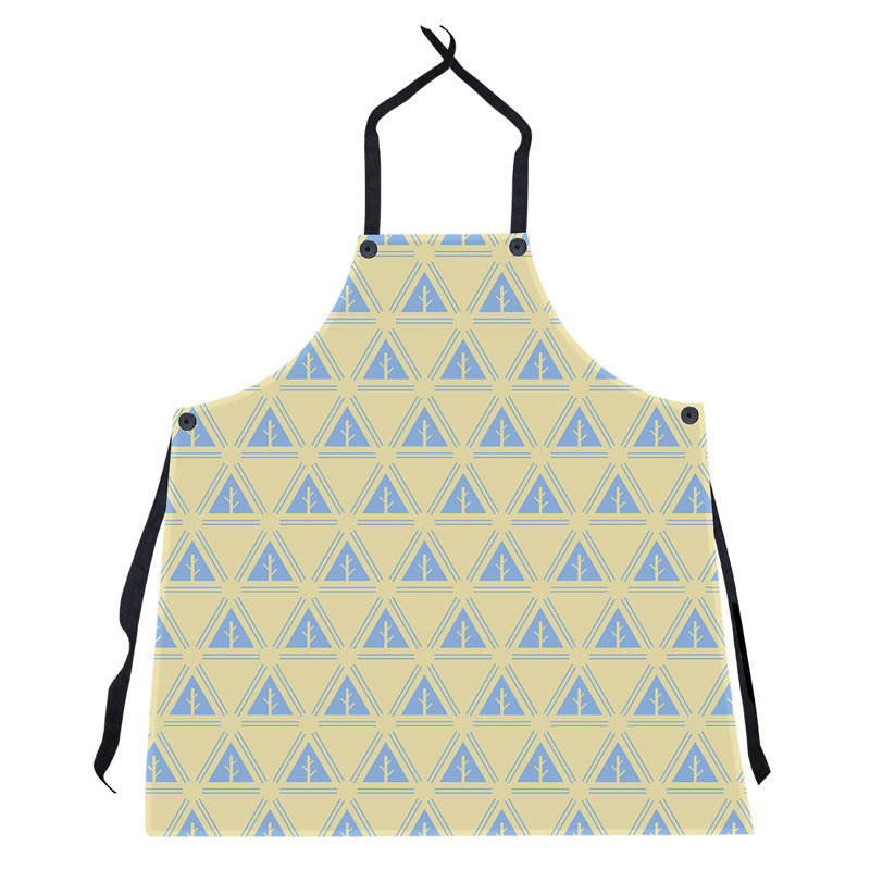Barbra Bib Apron, Yellow/Sky Blue