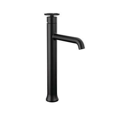 Trinsic Single Hole Vessel Bathroom Faucet with Wheel Handle, Single Handle Bathroom Sink Faucet
