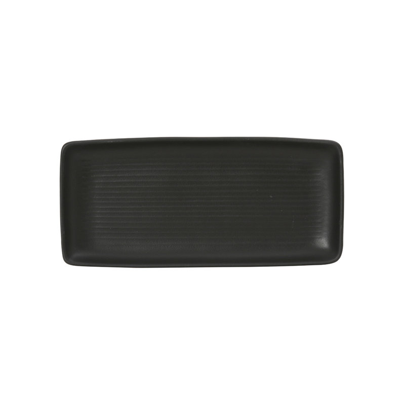 Plateau en porcelaine Tuxton, Noir, H 1 po x l 10,88 po x P 5 po