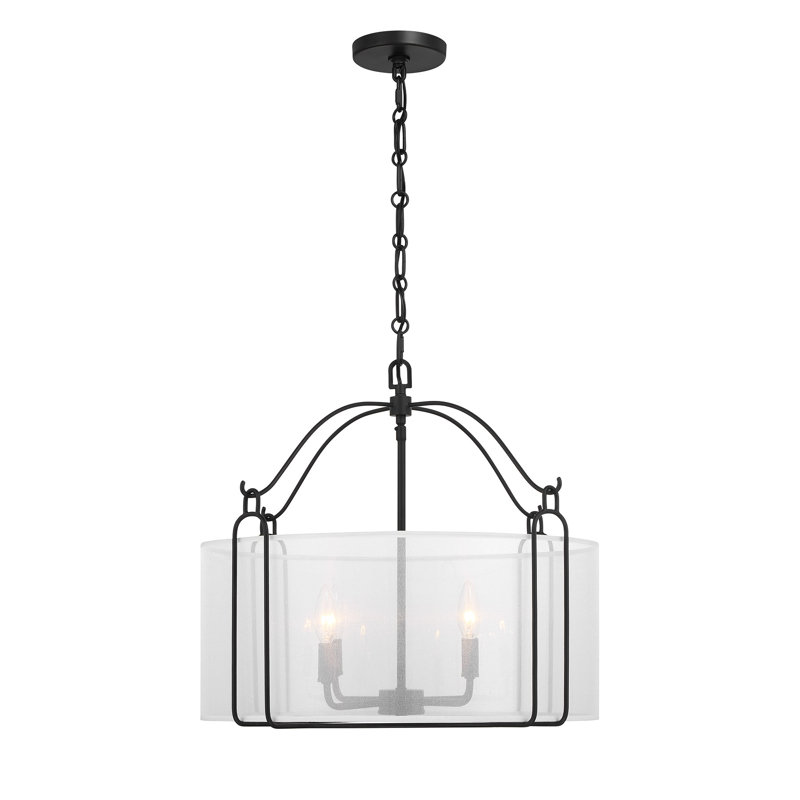 Hubbs 4 lumières Ashlay en noir mat, Noir mat