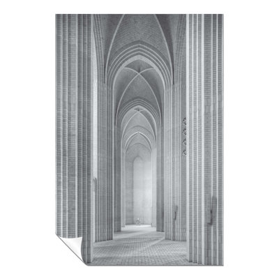 Cloister In The Grundtvig Kirke - No Frame Print on Glass
