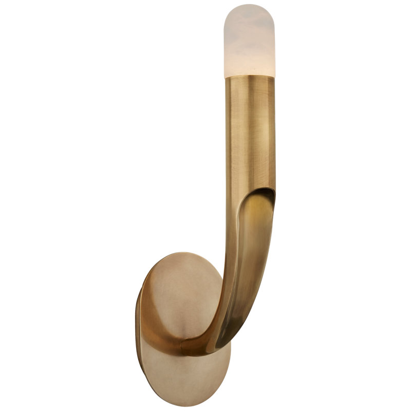 Kelly Wearstler Verso 1 - Light Armed Sconce, Alabaster Glass, Bronze