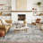 Vintage Tribal Cashmere Washable Area Rug - Soft Full-Cover Design for Living Room, Bedroom, or Study Decor-118647102
