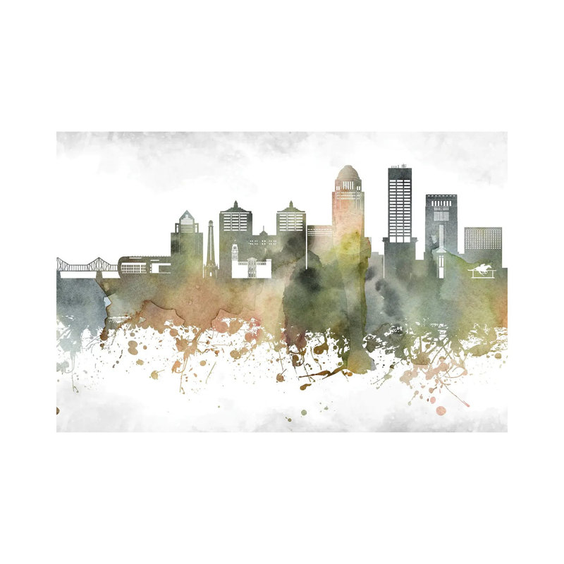 Louisville Skyline by WallDecorAddict - Wrapped Canvas Print, 66.04 cm H x 45.72 cm W
