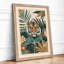 Tiger in the Jungle Tropical - Framed Print-717376515-717376513