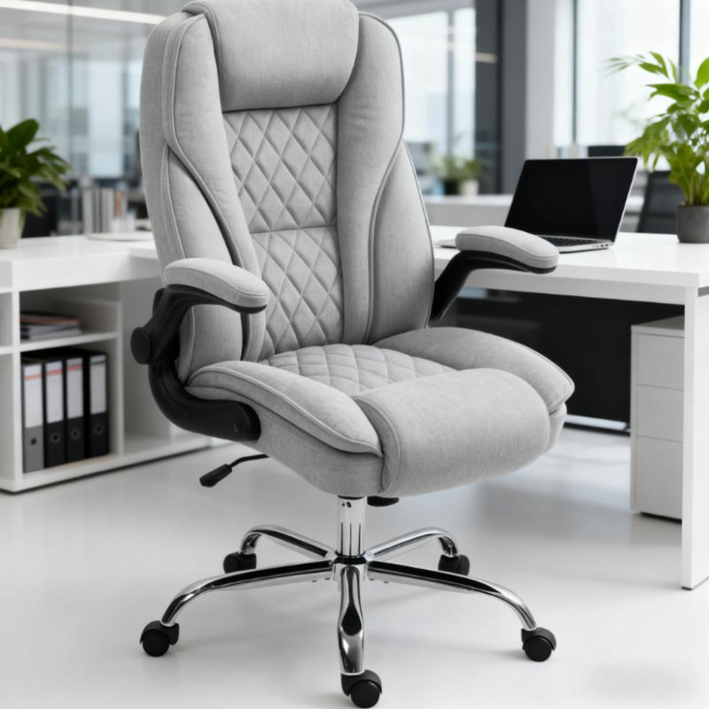 Chaise de bureau à haut dossier, conception ergonomique réglable pour la maison et le bureau