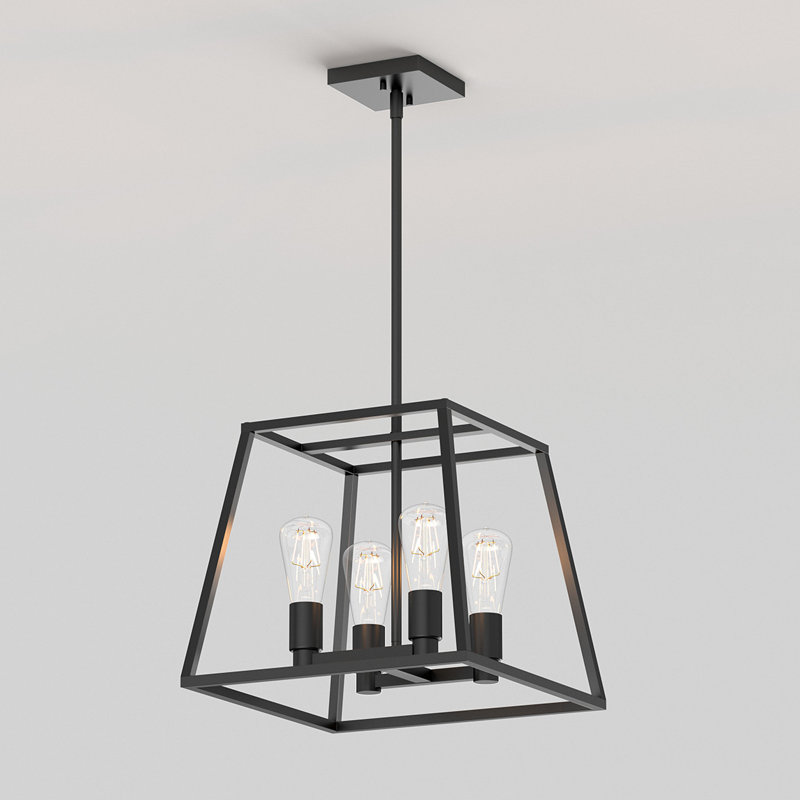 Luminaire suspendu géométrique à 4 lumières Jamicka