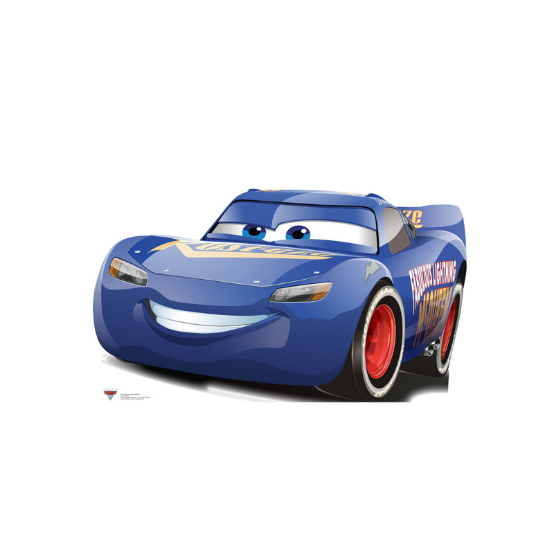 Fabulous Lightning McQueen Blue Cardboard Standup 33" x 58"