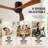 42 INCH WOOD CEILING FAN WITHOUT LIGHT