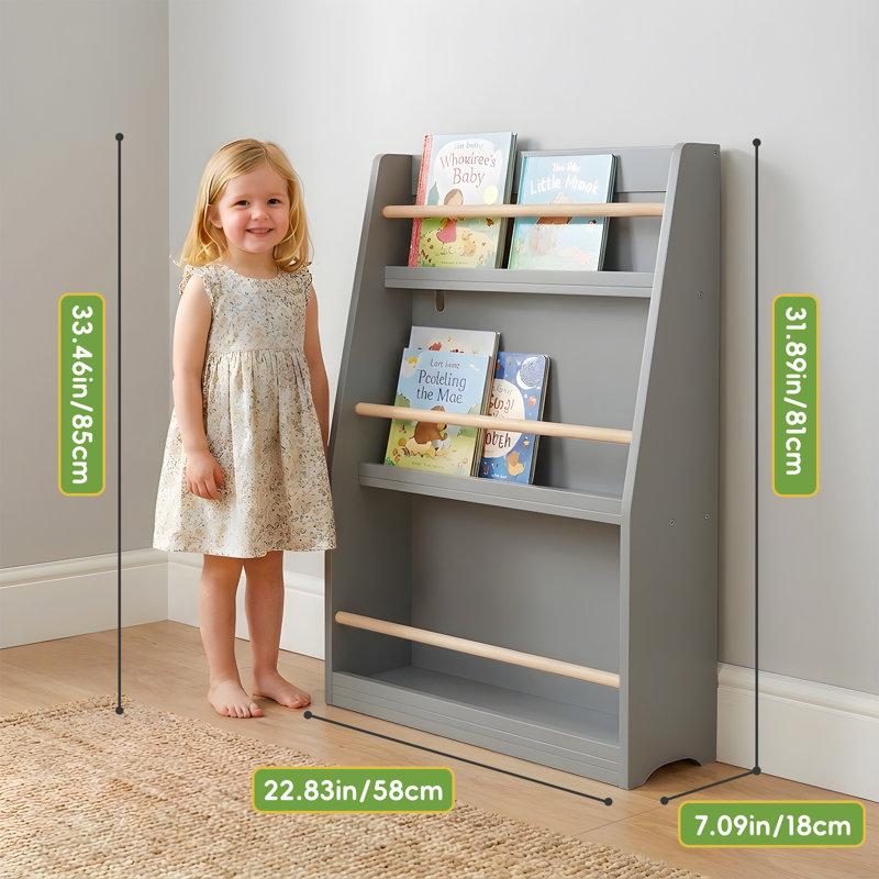 Bibliothèque pour enfants 3 niveaux, Gris