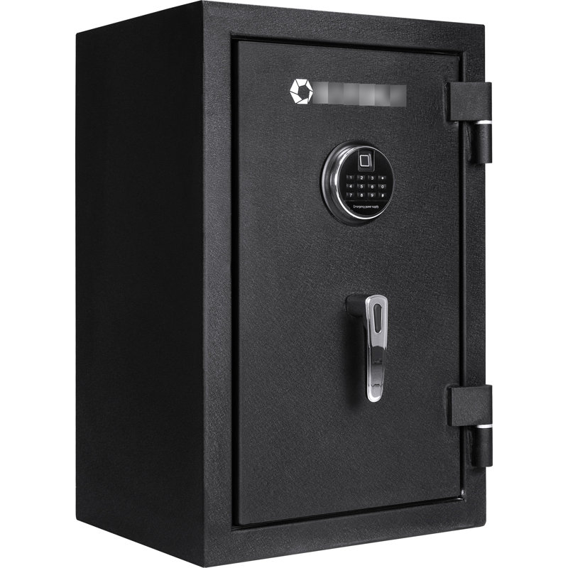 Coffre-fort coffre-fort de 2,02 pi³ avec mode d'accès silencieux et protection contre les incendies avec clavier biométrique d'urgence