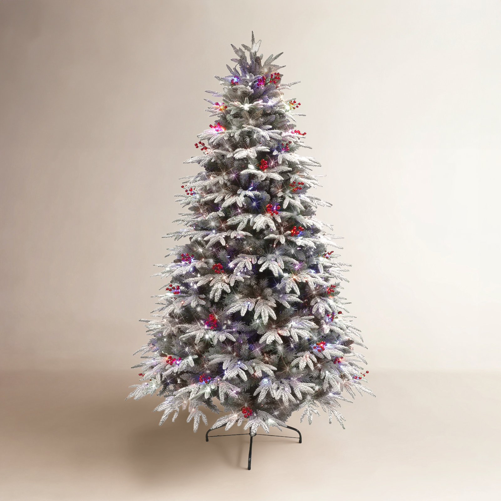 90' Artificial Fir Christmas Tree with Color & Clear Lights
