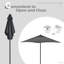 Ensemble repas d'extérieur pour patio 6 pièces avec parasol