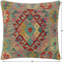 Frumah Rustic Turkish English Hand Woven Kilim Pillow